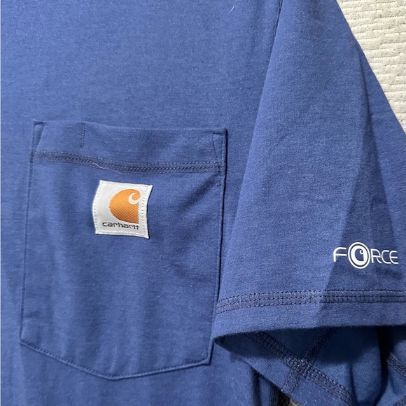 Carhartt Force Plain Blue Tshirt M - Picture 3 of 5